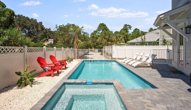 Deeded Beach Access! 5BR Home w/Pool, Spa, & Cart