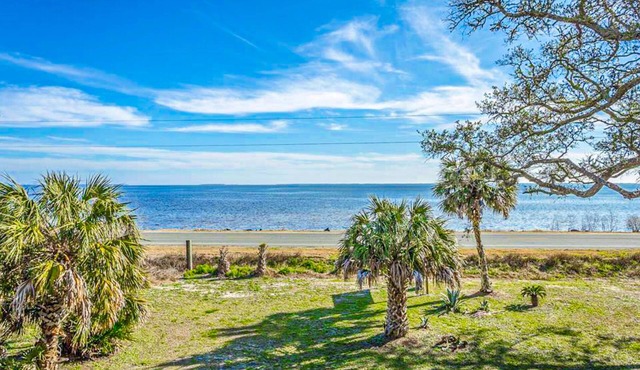 Dog-friendly home with lovely water view, roomy deck, fast WiFi, central AC, W/D