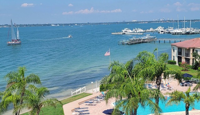 Enjoy A Piece Of Paradise! Beautiful water view from this light, bright condo