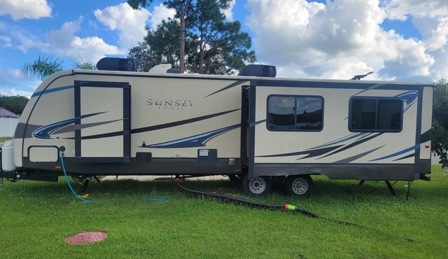 Enjoy this beautiful one bedroom one bath RV surrounded by Florida’s nature.