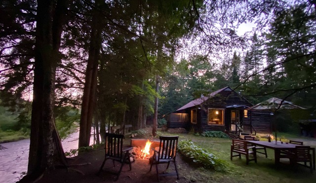 Exclusive Adirondack Cabin on River, 24 Private Acres