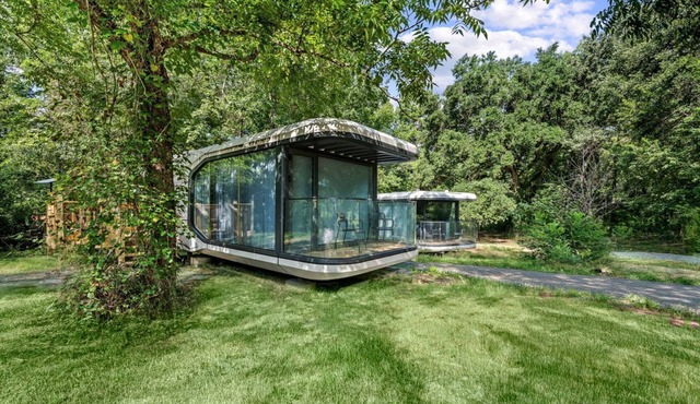 Futuristic Pod Glamping Retreat with Pond Views in South Carolina