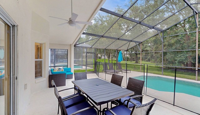 Gated home w/private pool, furnished patio, close to Disney - snowbirds welcome