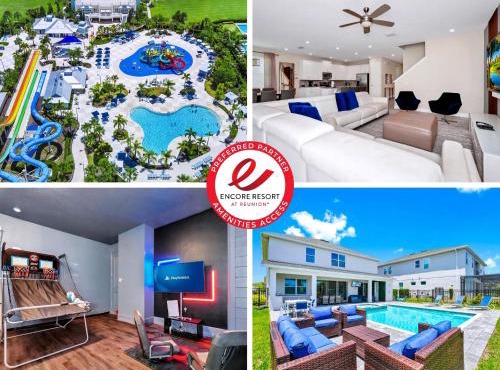 Gleaming Home With Private Pool, Theater Room And Water Park Access Near Disney At Encore Resorts Reunion - 209Sf