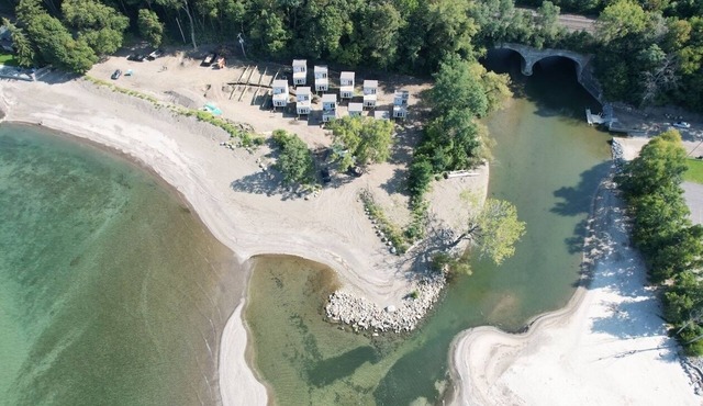 Luxury Waterfront Resort with private beach cabana, sauna, spa and more.