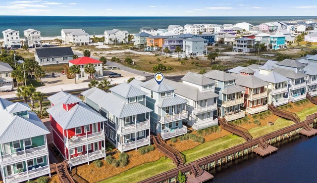 Mexico Beach - Beach House Gem with Gulf View, Golf Cart, Beach, Double Balcony