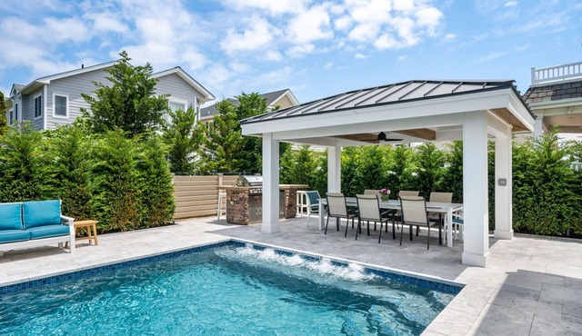 NEW! ONE OF LARGEST POOLS in Stone Harbor 6 BR LUXURY HOME/STEPS TO BEST BEACH