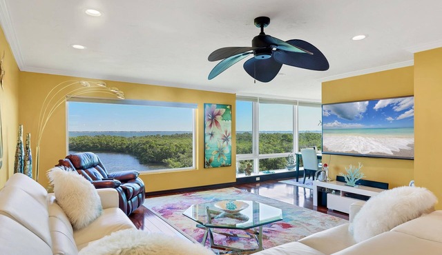 NEW Penthouse on the Bay - 2BR Condo Steps to Heated Pools, Tennis & Beach