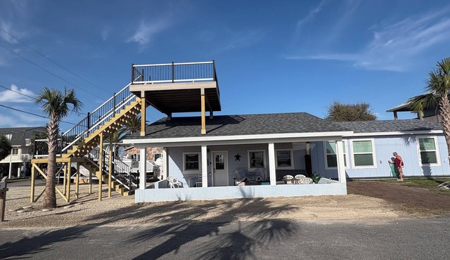 Ocean view house Steps away from gulf and Beach