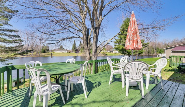 Peaceful Lakefront Home w/Deck in West Branch!