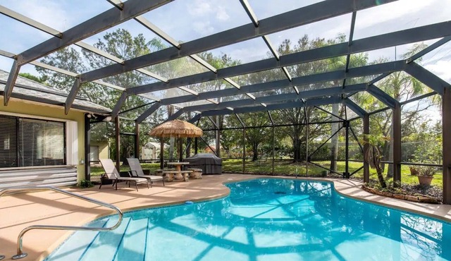 Peaceful Paradise w/ Heated Pool Steps from River