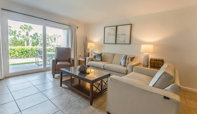 Premium Beach Condo | Sunset Views | Ground Floor | Beach Service Included