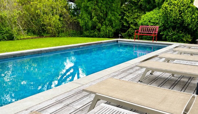 Private Hamptons Retreat with Heated Saltwater Pool Near Ocean Beaches