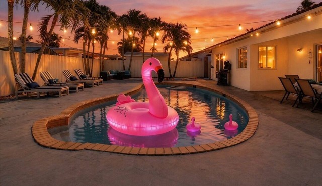 🌴💦 Private Resort-Style Backyard w/ Pool, Firepit, Grill & LED Night Vibes