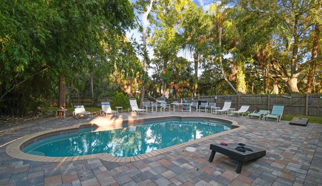 Relax and Enjoy your Visit to Tampa in the Tropical Pool House! HEATED POOL!