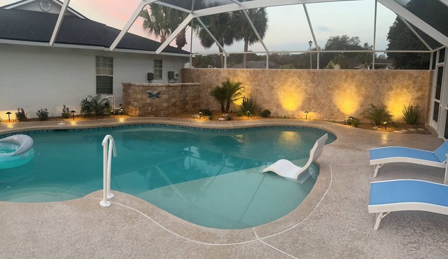 Relax by the salt water pool, and enjoy the gorgeous Marsh, and wildlife views.