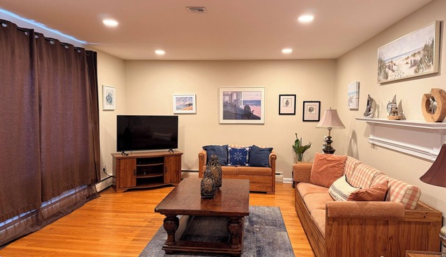 Spacious home with a view of the Shark River and a game room.