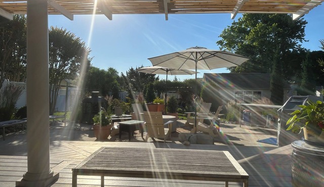 Sunset View Beach Bungalow - Pets Allowed. Amazing covered deck and yard.