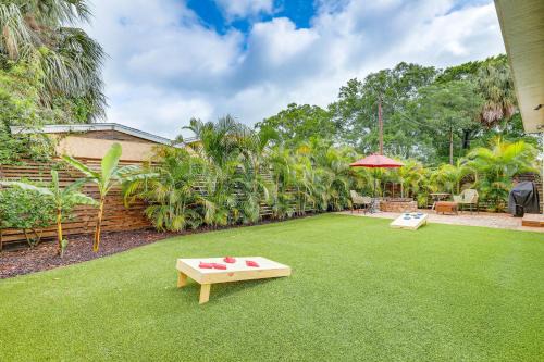 Tampa Home w/Fire Pit, Yard, Cornhole + More!