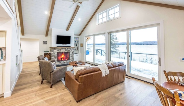 Torch Lakefront 6BR Home: Private Dock, Hot Tub