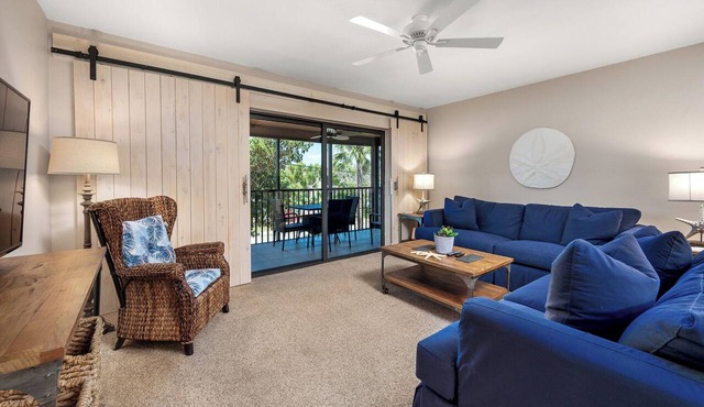 Tropical Garden View 2 bed, 2 bath at Sanibel Moorings #232