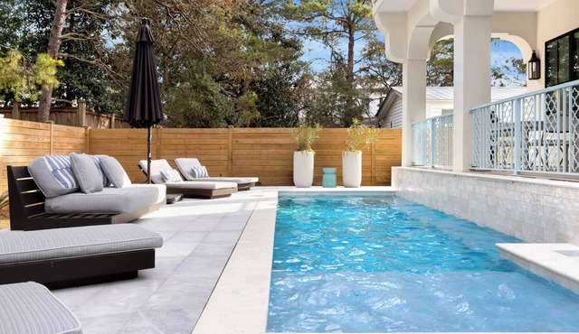 Upscale Seagrove Home + Private Pool & Golf Cart