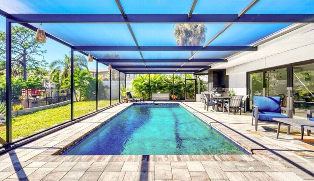 Venice 3BR Canal Home | Heated Pool, Near Braves