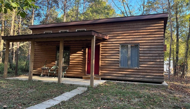 Visit this rustic cabin snuggled deep in the heart of the Shawnee Forest in Eddyville