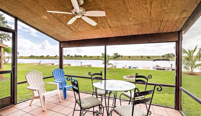 Waterfront Log Cabin in okeechobee