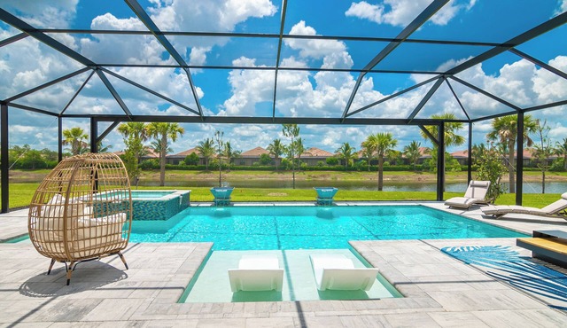 YOUR OWN PARADISE WITH RESORT STYLE POOL and SPA -3 bedrooms +Den, 3 bths, 3 car