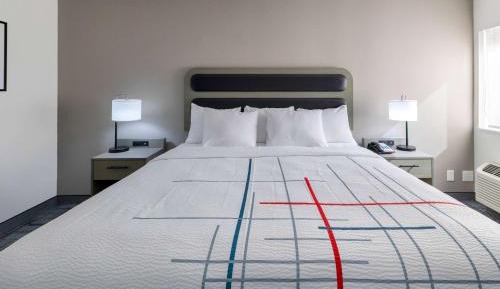 King Room with One King Bed and Roll-In Shower - Mobility/Hearing Accessible - Non-Smoking