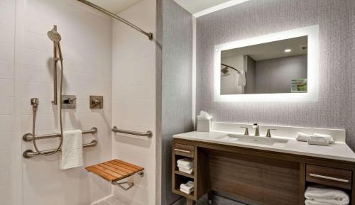 Queen Studio with Roll-In Shower - Mobility Access/Non-Smoking